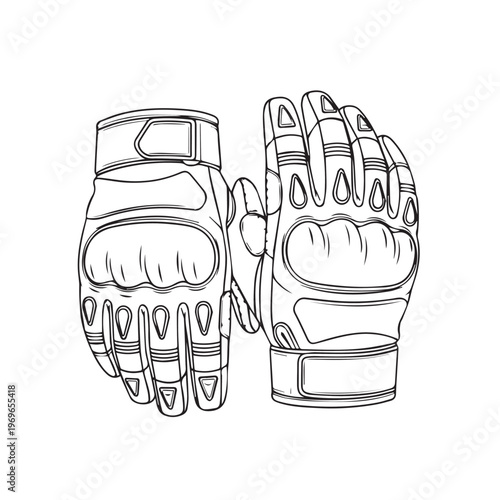 Pair of cricket batting gloves with protective padding and finger guards.