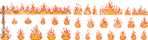 Vector art of fire flames