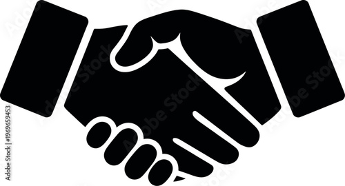 Handshake icon, business agreement handshake vector, partnership deal symbol for corporate collaboration, professional contract concept, trust and teamwork design element