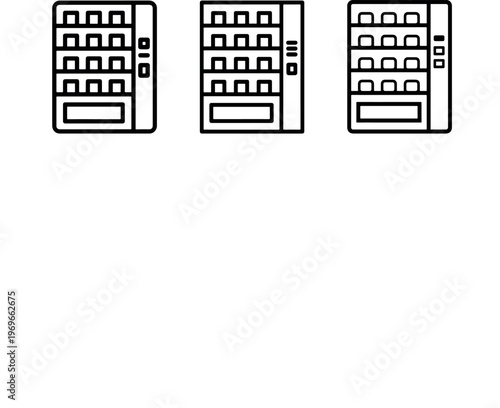 Vending machine line icon, vector outline sign, linear style pictogram isolated on transparent background. snack symbol, logo