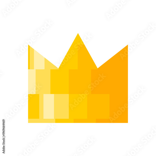 Golden yellow crown abstract icon vector design