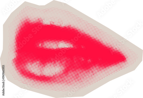 Halftone Lips Sticker