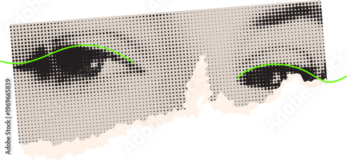 Halftone Eyes Sticker