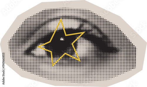 Halftone Eye Sticker