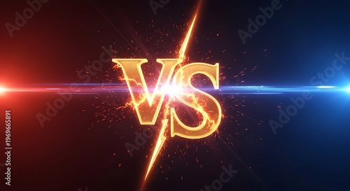 Epic battle fiery red vs icy blue a dramatic showdown