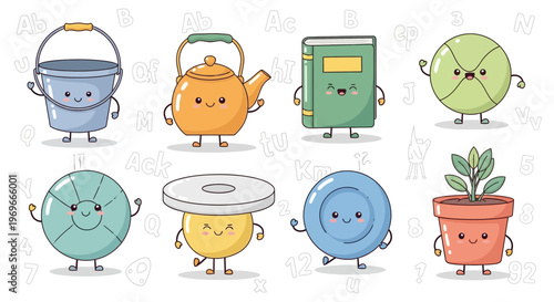 Whimsical Wonders: A Collection of Smiling Objects