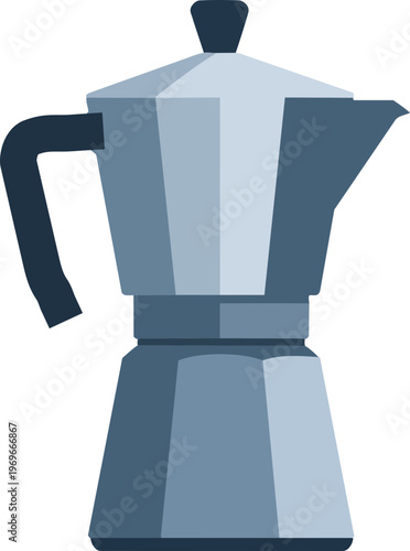 Italian mocha espresso pot icon graphic design