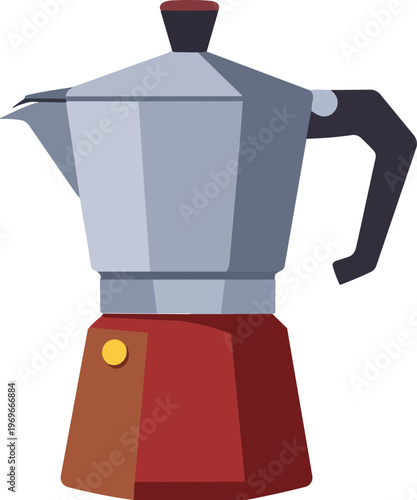 Italian mocha espresso pot icon graphic design