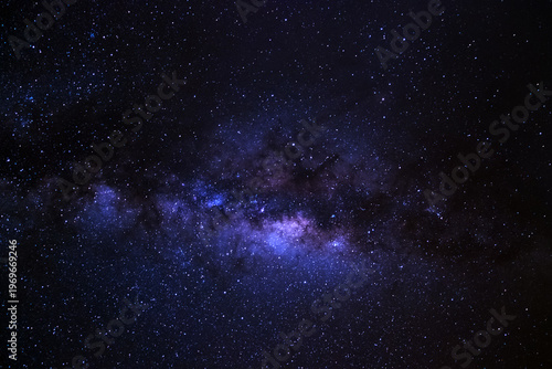 Night sky space background, Starry universe in dark blue sky, Milky way galaxy with stardust field in deep universe.
