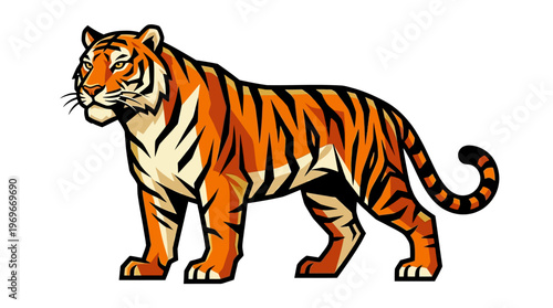 Detailed illustration of a tiger.