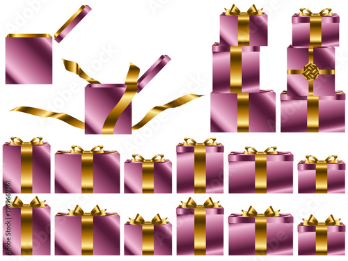 プレゼント箱横、3ピンク、1金