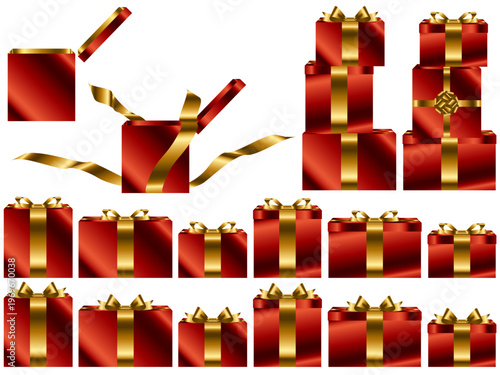 プレゼント箱横、10赤、1金