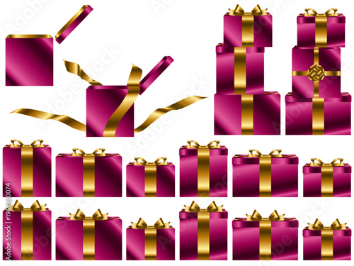 プレゼント箱横、12マゼンタ、1金