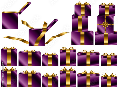 プレゼント箱横、13紫、1金