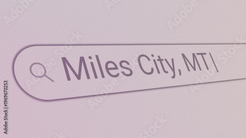 Search Bar Miles City MT 
Close Up Single Line Typing Text Box Layout Web Database Browser Engine Concept