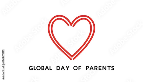 A heart symbol representing love and care on Global Day of Parents