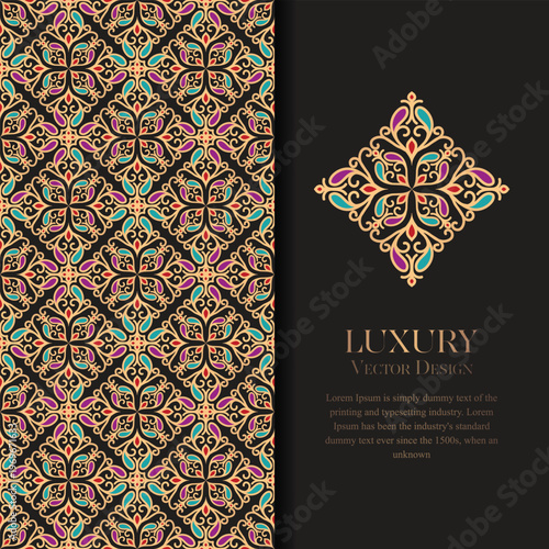 Luxury Seamless Ornamental Pattern Background with Elegant Decorative Vector Design