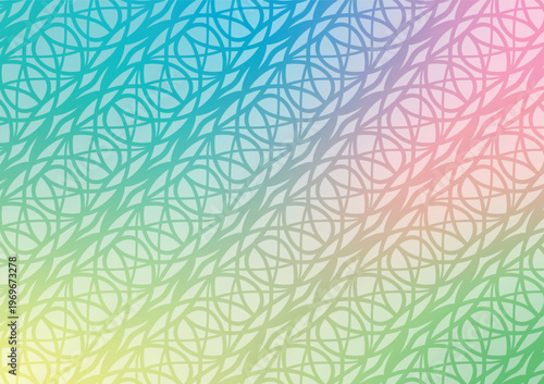 Dynamic flowing pattern with geometric gradient abstract line design