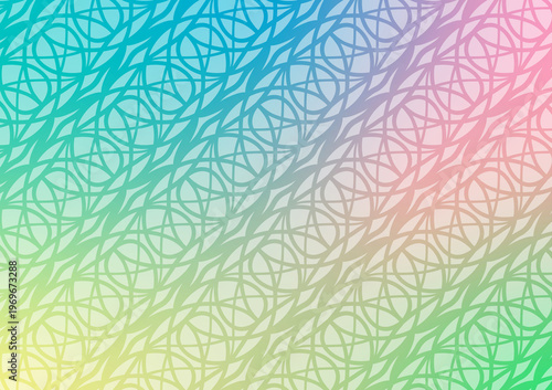 Dynamic flowing pattern with geometric gradient abstract line design