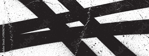 Shadows cast by geometric shapes on a textured surface with graphic element with design element modern art abstract background black and white light and shadow