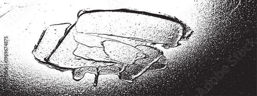 Sketch of abstract building or object with black and white