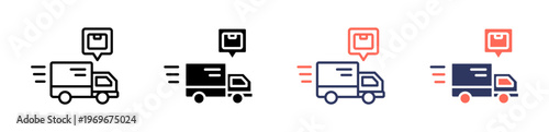 delivery icon set multiple style collection