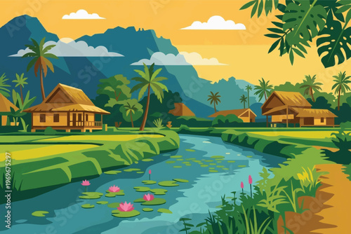 Large Collection of Various Spices and Herbs in Wooden Bowls