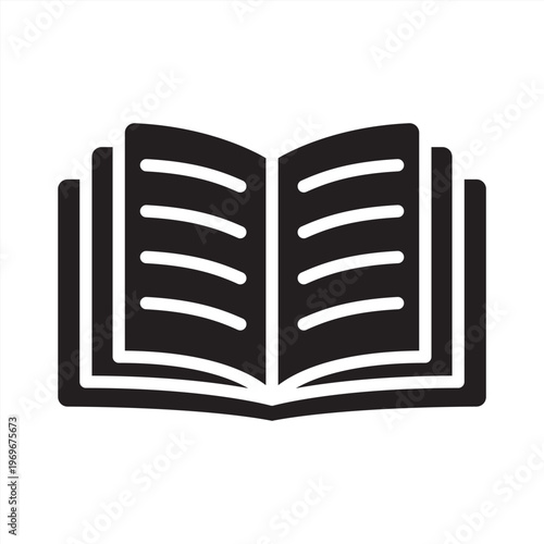 Transparency icon. Opened book icon. Icon symbol for transparency, openness, clarity, honesty, disclosure, information, communication, knowledge, documentation, book. Vector illustration