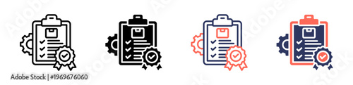 quality control icon set multiple style collection