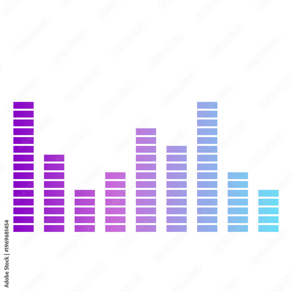 Fototapeta premium Gradient Sound Wave Illustration