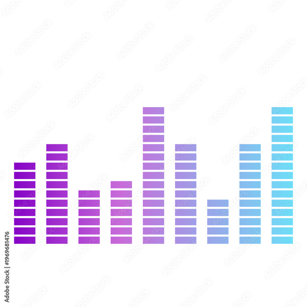 Obraz premium Gradient Sound Wave Illustration