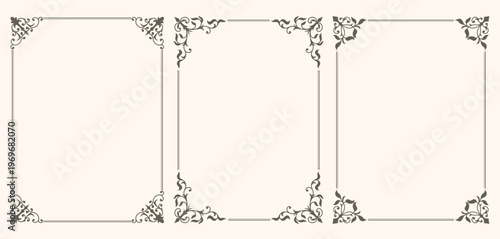 frames with leaves and curls