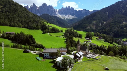 Chiesa di Santa Maddalena Italy Drone