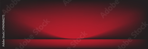 Abstract gradient podium background. Empty red 3D studio background. Clean scene for product presentation mockup template. eps 10