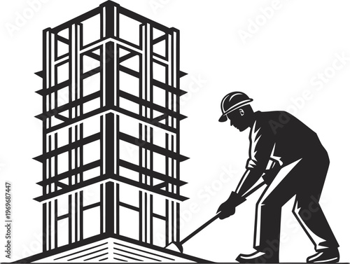 Steel Reinforcement Rebar Structure Framework for Concrete Building Construction