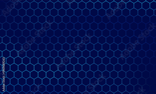 Luxury Blue Hexagon Pattern. Elegant Blue Honeycomb Structure. Perfect for branding, corporate backgrounds, presentations