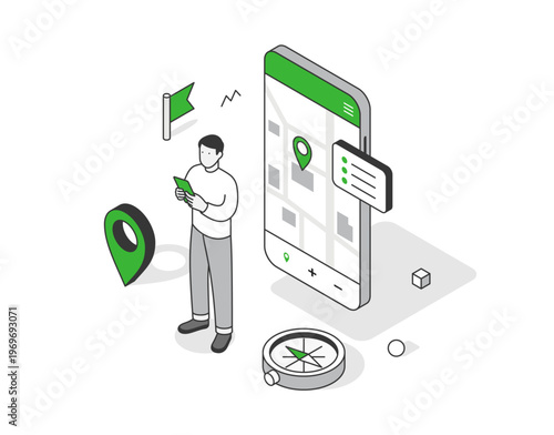 スマホでマップ,アイソメ