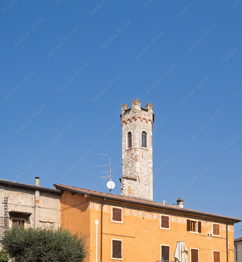 Obraz premium Summer view in Bardolino resort on Lake Garda,Italy. Bardolino is an iconic destination on the eastern shore of Lake Garda, Italy