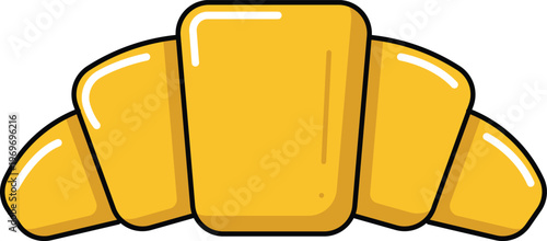 Design Croissant Illustration Flat Icon