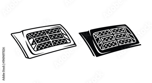 Car hood scoop vector illustration, automotive air intake vent design element