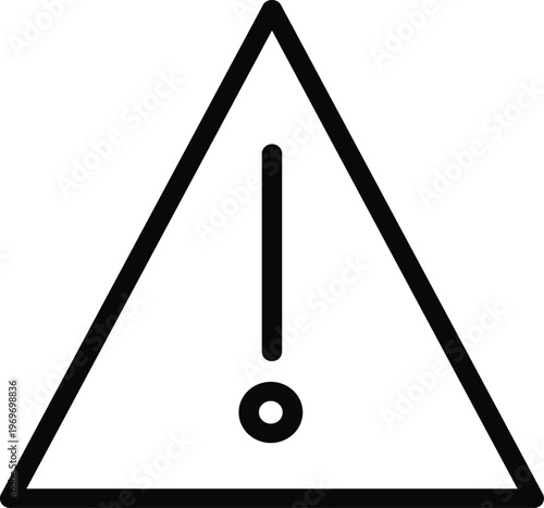 Exclamation mark in triangle warning sign alert symbol 