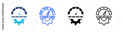 Optimize Multiple Style Icon Set Collection Pack Web Banner Vector 