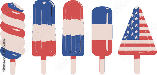 Independence Day A visualization of global internet traffic with highlighted data flow patterns Vector USA