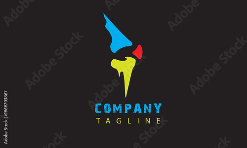 A detailed and accurate medical vector illustration of the human knee joint. This graphic highlights key anatomical structures including the femur, tibia, fibula, patella, and essential ligaments.
