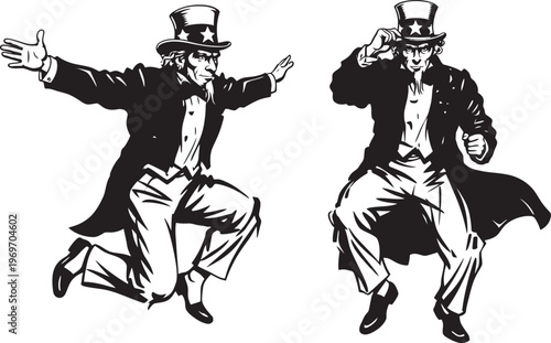 Independence Day A knight in armor stands ready with a sword and shield in medieval attire Vector USA