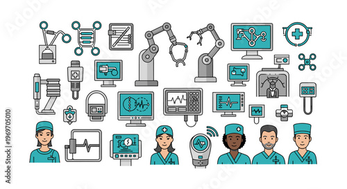 A cheerful medical worker illustration conveys trustworthiness and care. Ideal for healthcare websites, patient education, or promoting wellness servi