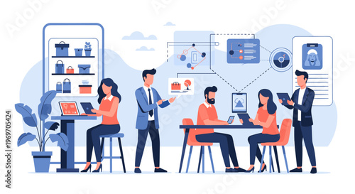 A calming illustration of a potted plant, conveying a sense of growth and well-being. Perfect for articles about interior design, mindful living, or p