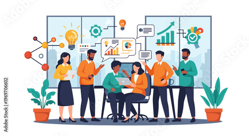 A simple, vector-style illustration of a potted plant. This image evokes a sense of calm and growth, making it ideal for wellness, home decor, or gard