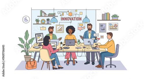 A minimalist illustration of a potted plant on a light background. Ideal for websites, articles, or marketing materials related to nature, wellness, o