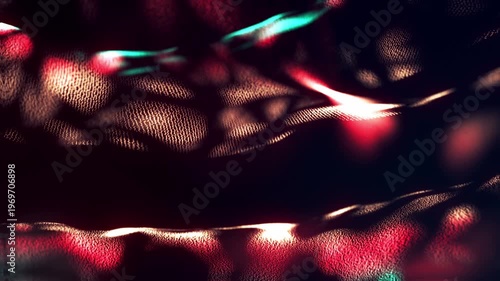 Abstract particle background wave motion fluid loop seamless animation loop video